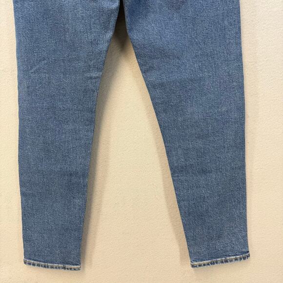 Levi's Jeans Women's 29 (size 8) Blue Wedgie Skinny Button Fly Distressed EUC - Picture 4 of 15